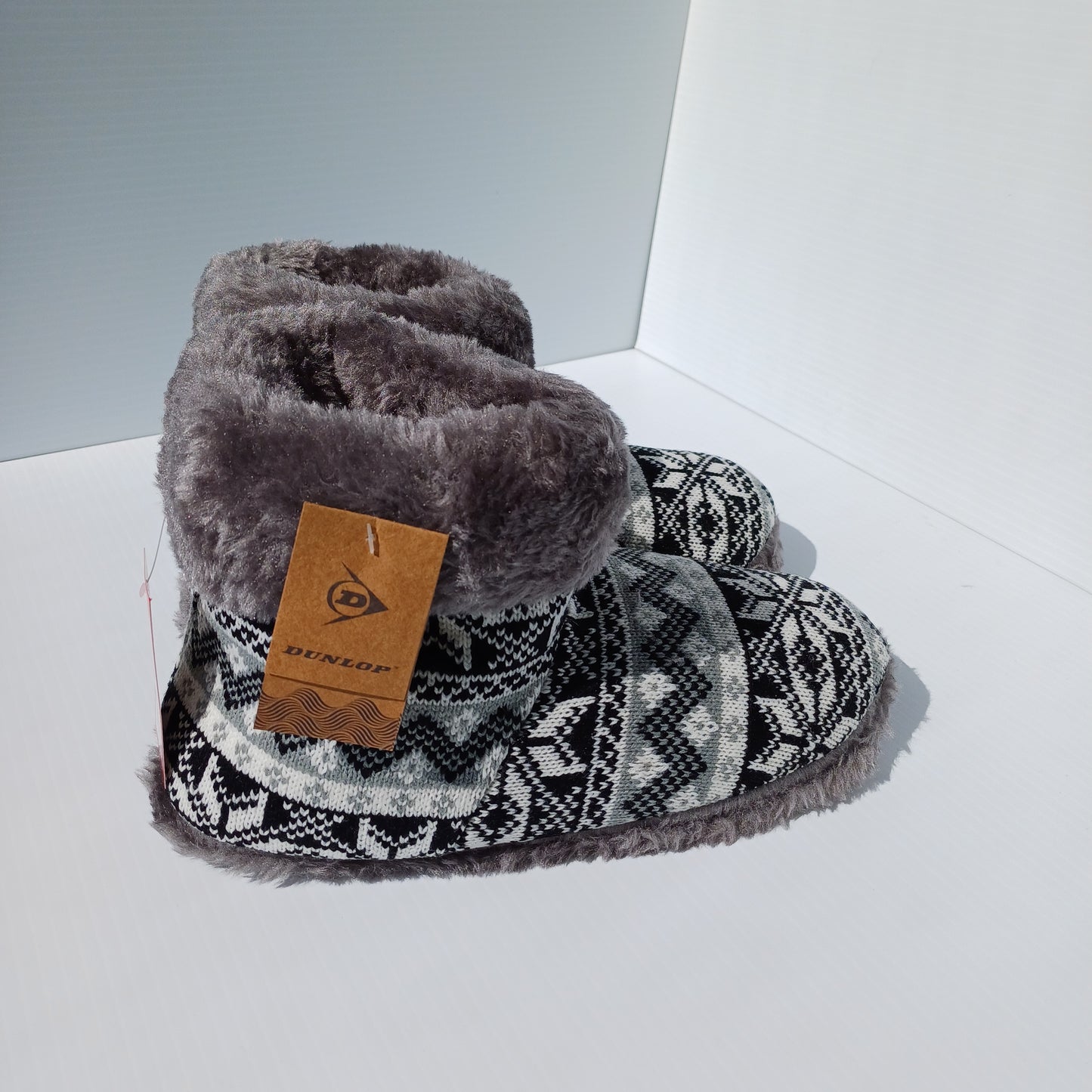 Grey Print Cozy slippers
