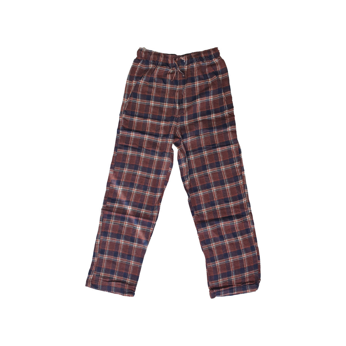 Flannel PJ's - Brown/Navy/White