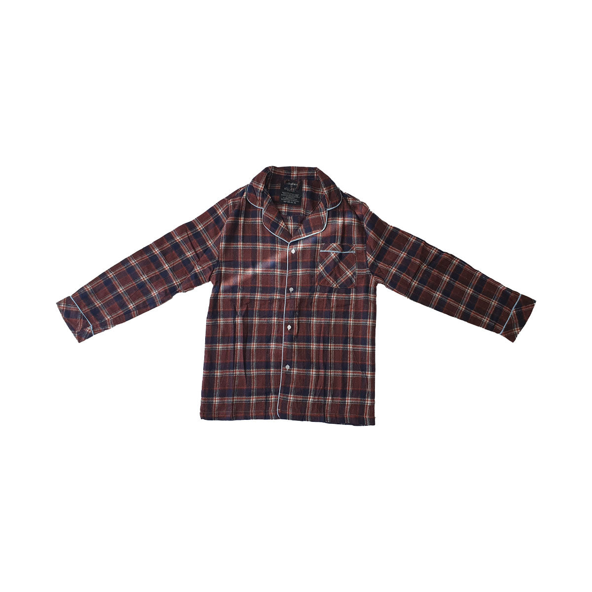 Flannel PJ's - Brown/Navy/White