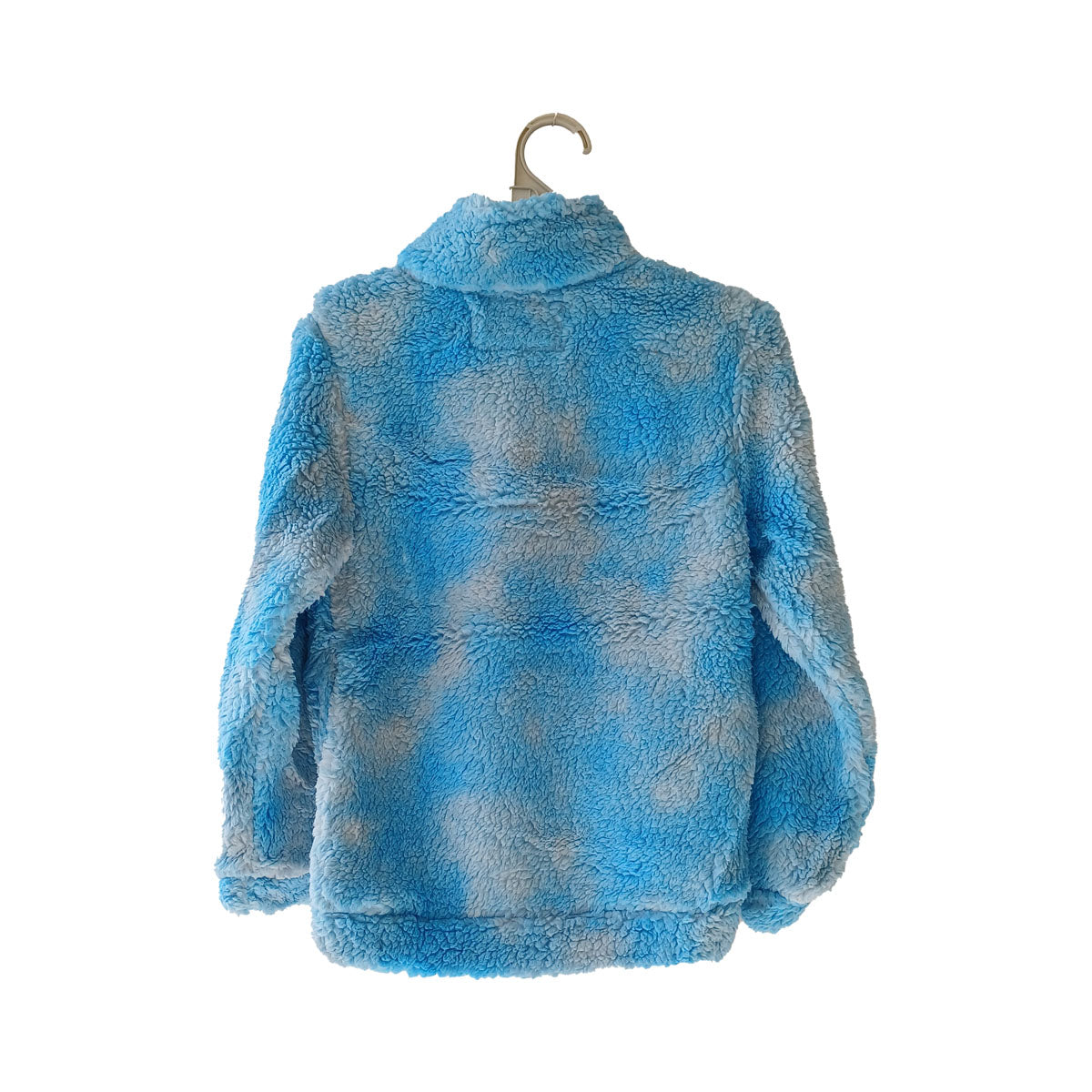 Girl's blue tie die fleece 1/4 zip