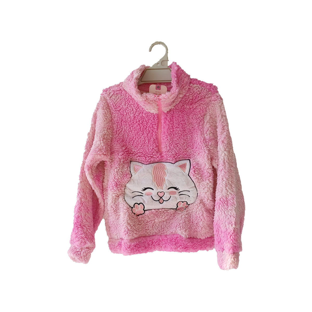 Girl's tie die fleece 1/4 zip jumper