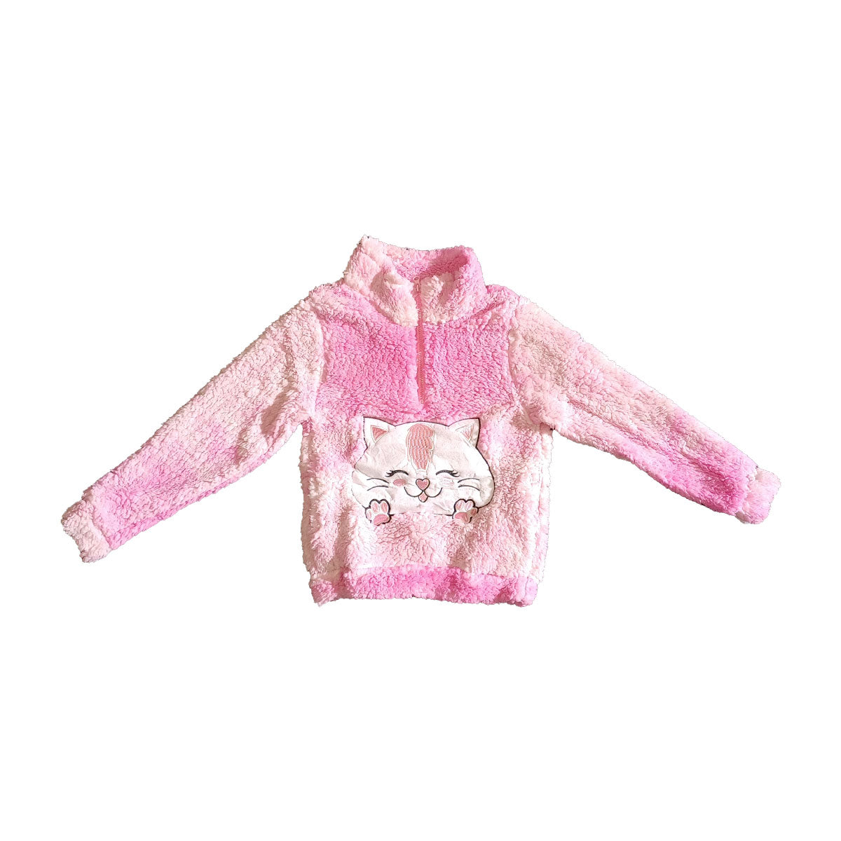 Girl's tie die fleece 1/4 zip jumper