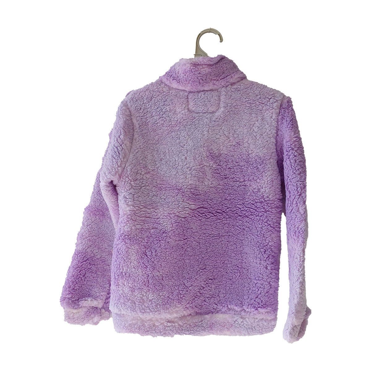 Girl's purple tie die fleece 1/4 zip