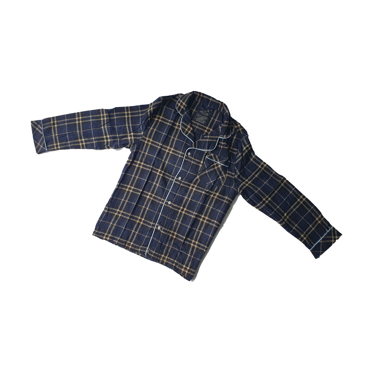 Flannel PJ's - Navy/Yellow