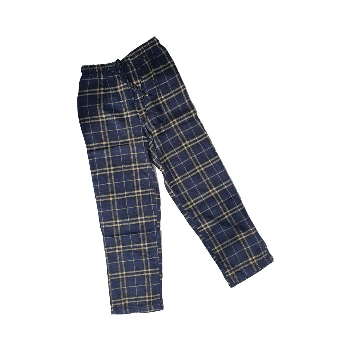 Flannel PJ's - Navy/Yellow