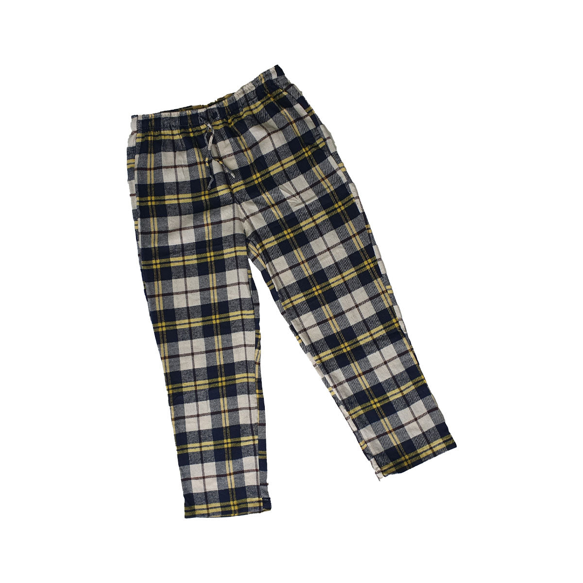 Flannel PJ's - Navy/Yellow/Natural