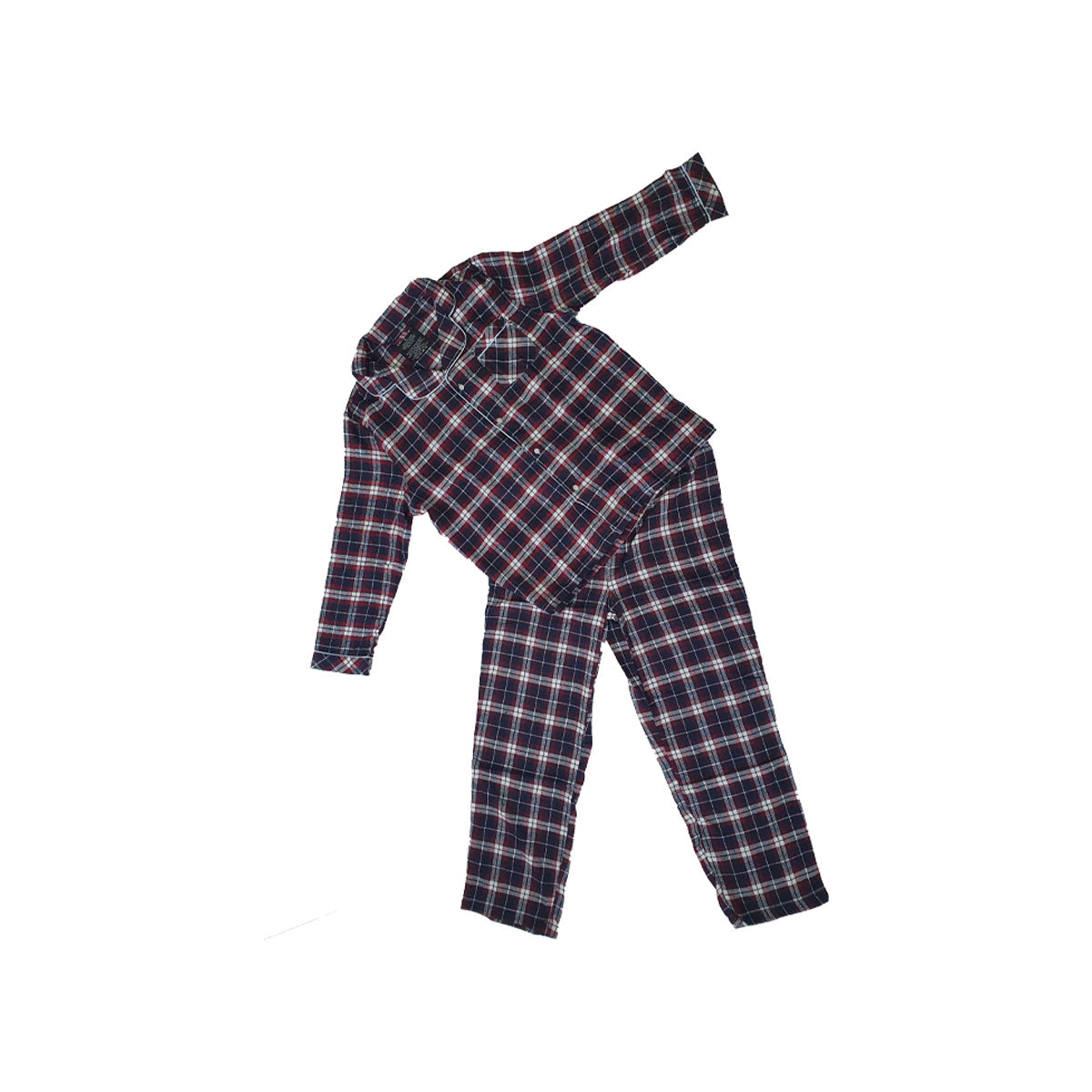 Flannel PJ's - Navy/Red/White