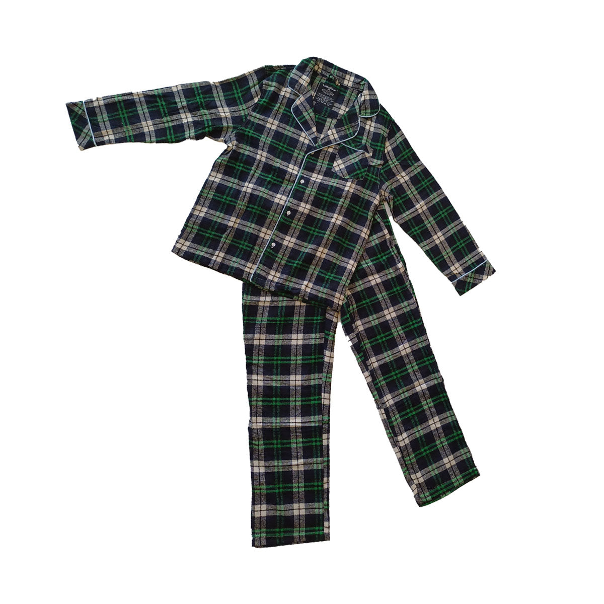 Flannel PJ's - Green/Navy/White