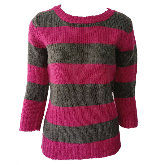 Women's knitted jumper with 3/4 sleeves