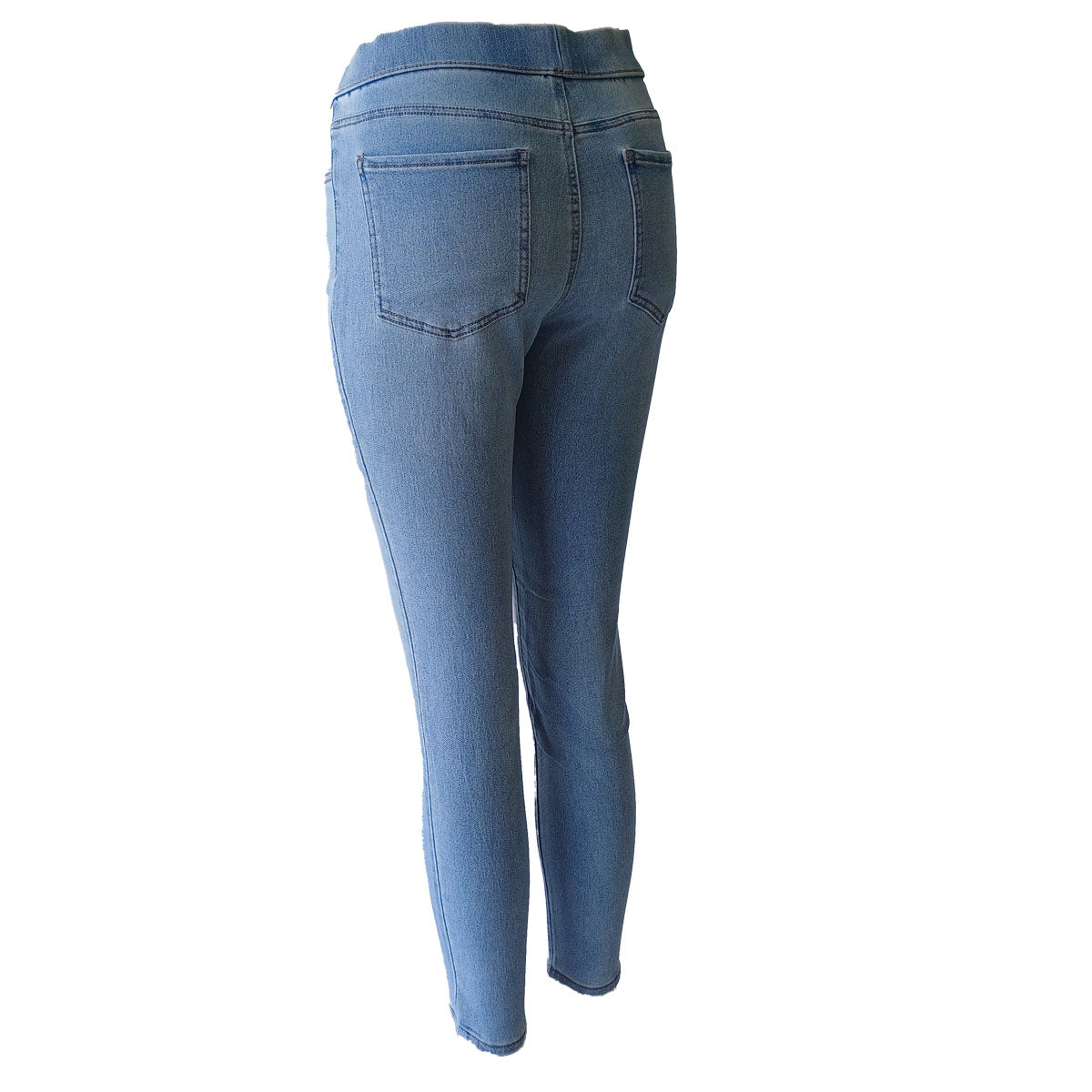 Light blue wash Denim stretch pull-on jeans
