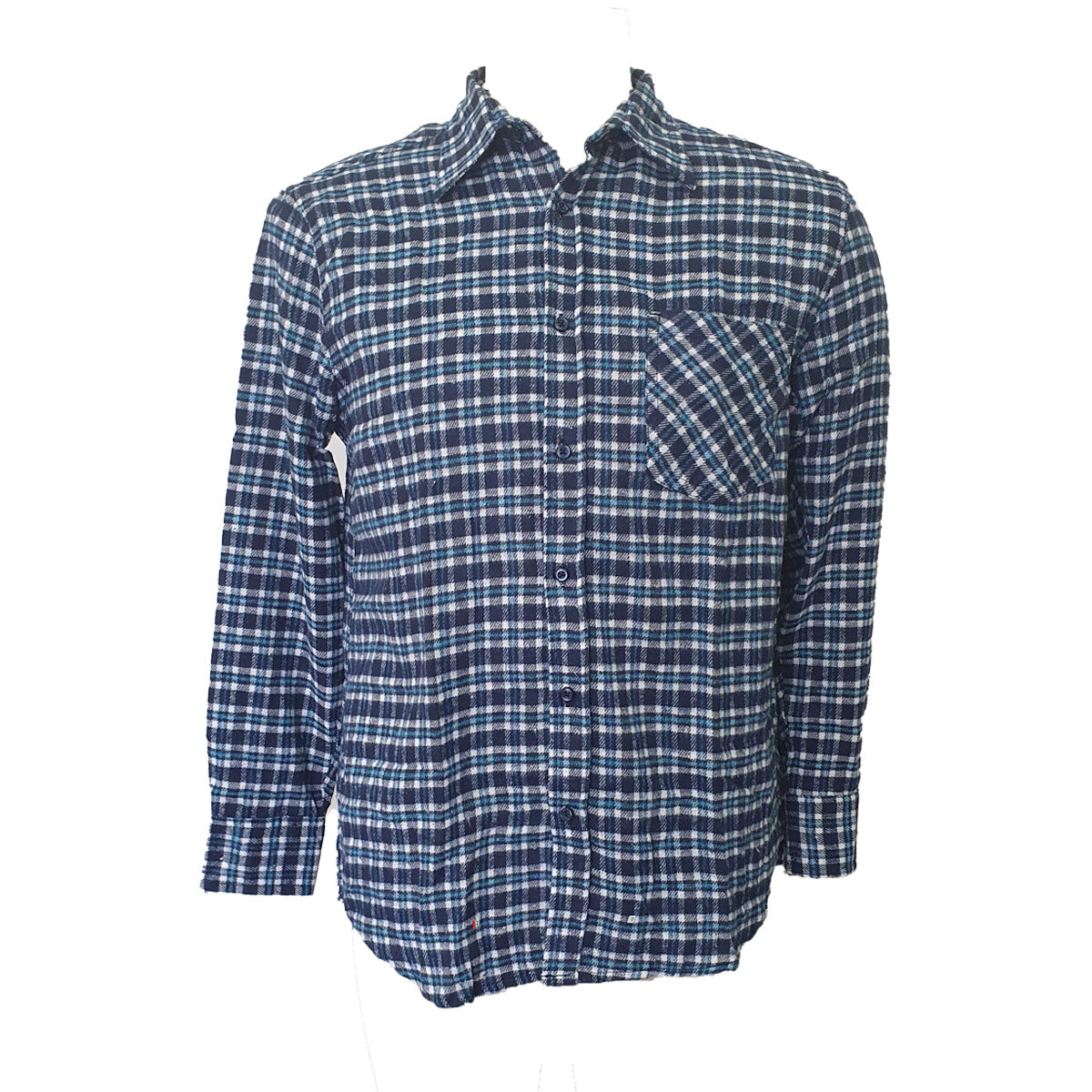 Mens Flannel Shirt - Blue