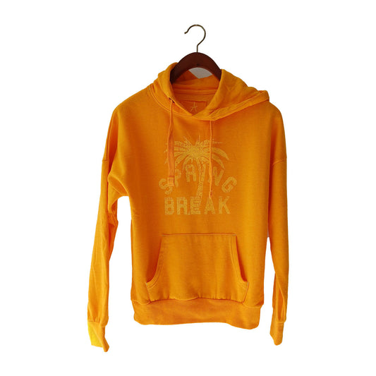 Printed women's hoodie - Dark Yellow