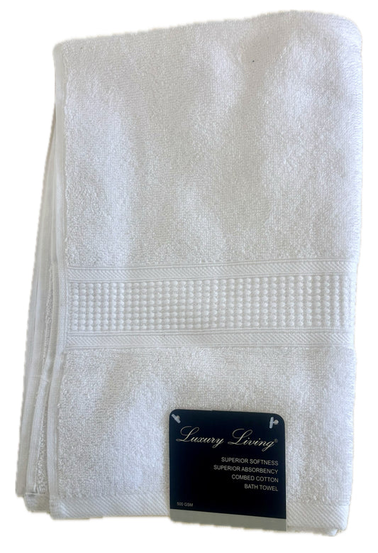 White Luxury Living Bath Towel