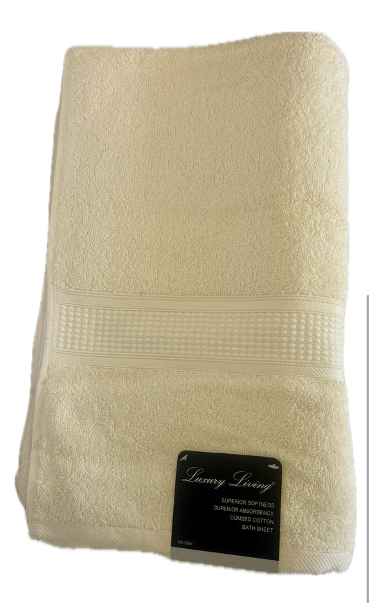 Cream Luxury Living Bath Sheet