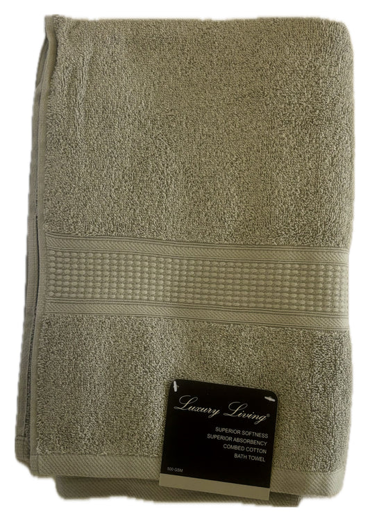 Steel Grey Luxury Living Bath Towel