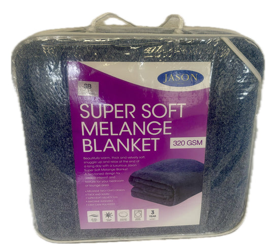 Soft Melange Blanket Denim colour