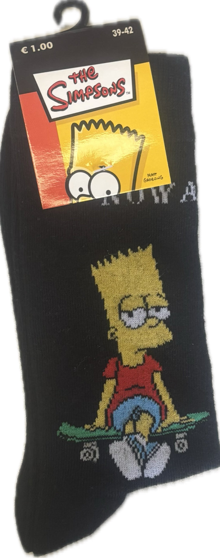 Bart Simpson Sock Black
