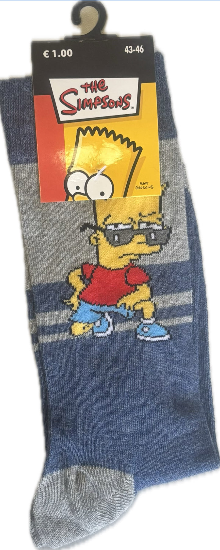 Bart Simpson Sock Grey