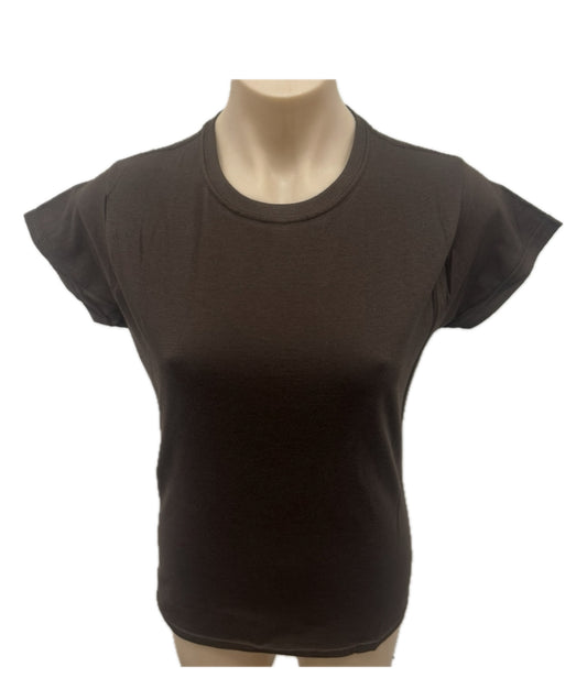 Ladies Short sleeve T-shirt in Brown