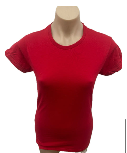 Ladies Short sleeve T-shirt in Red