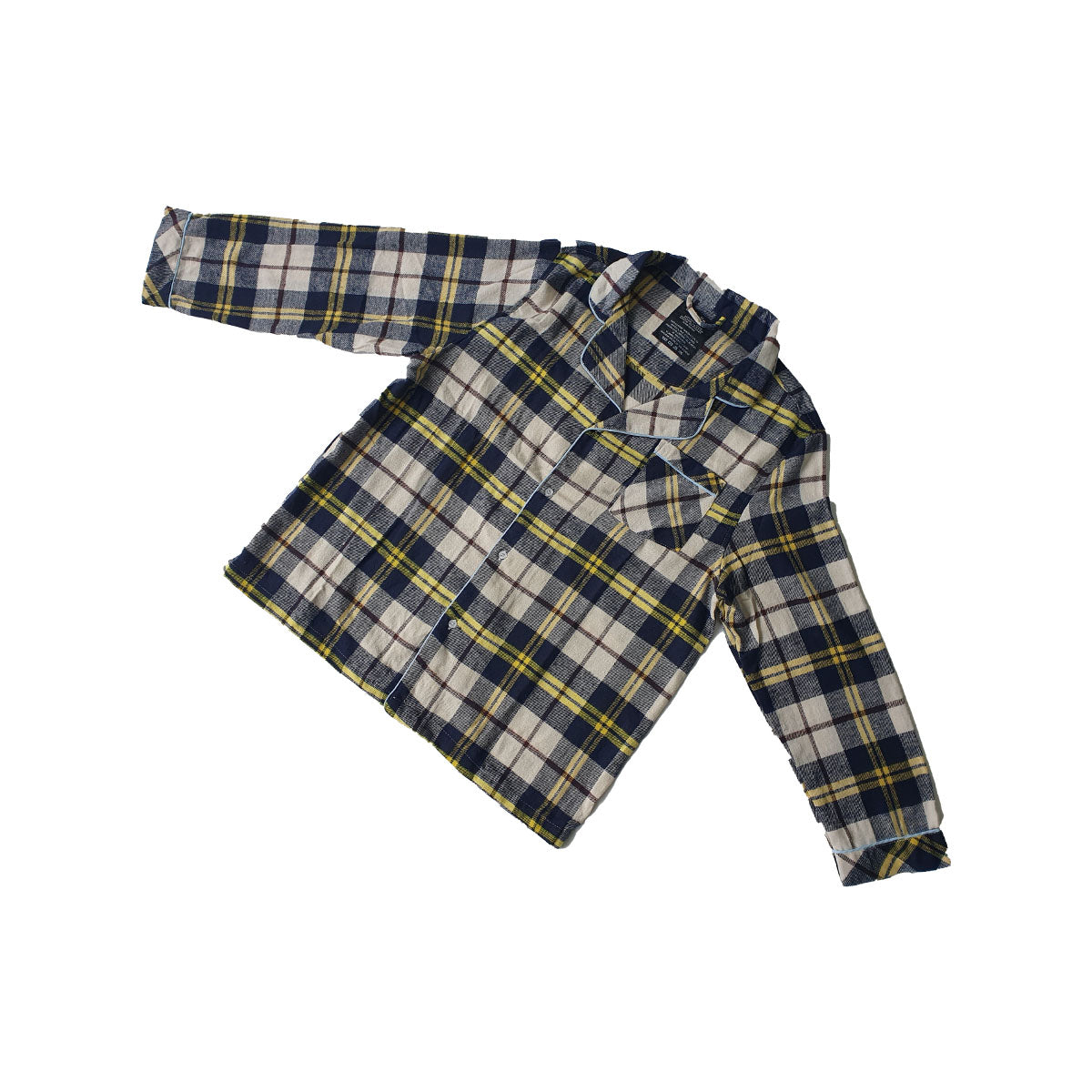 Flannel PJ's - Navy/Yellow/Natural