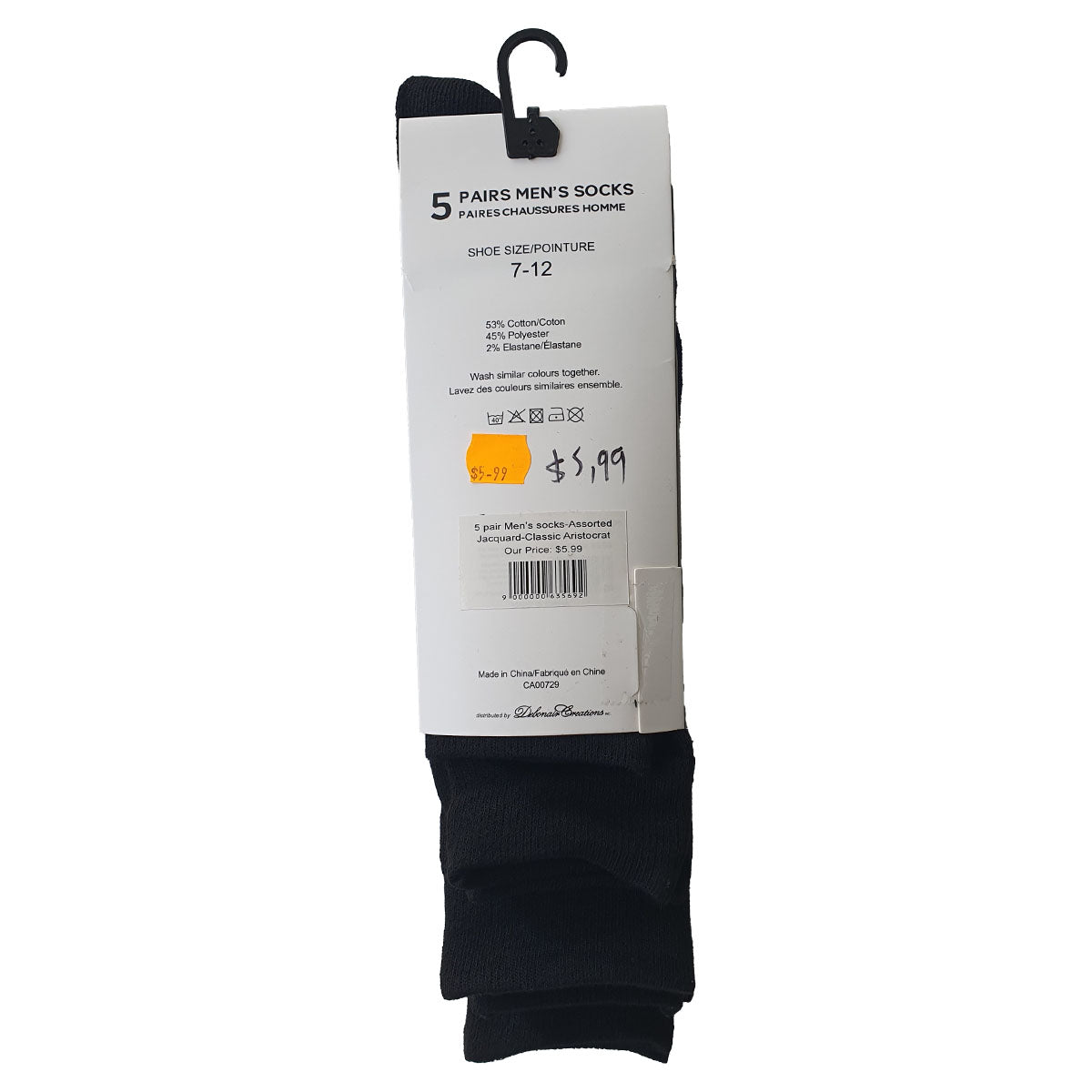 Mens business socks 5pack