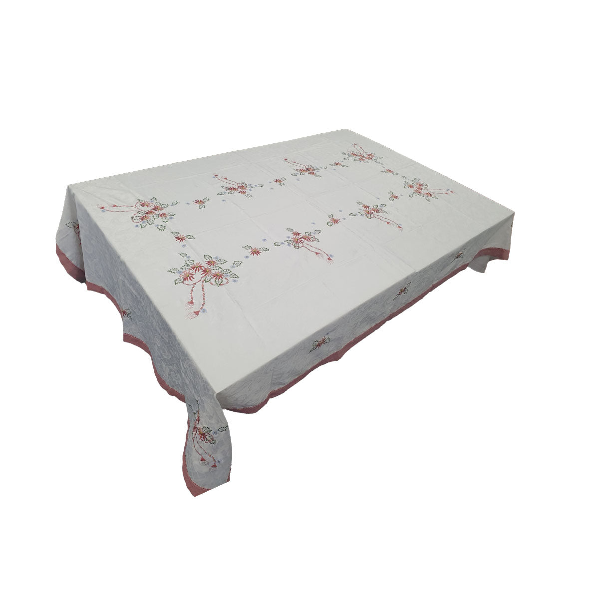 Embroidered Table Cloth 180cm X 280cm in 2 colours