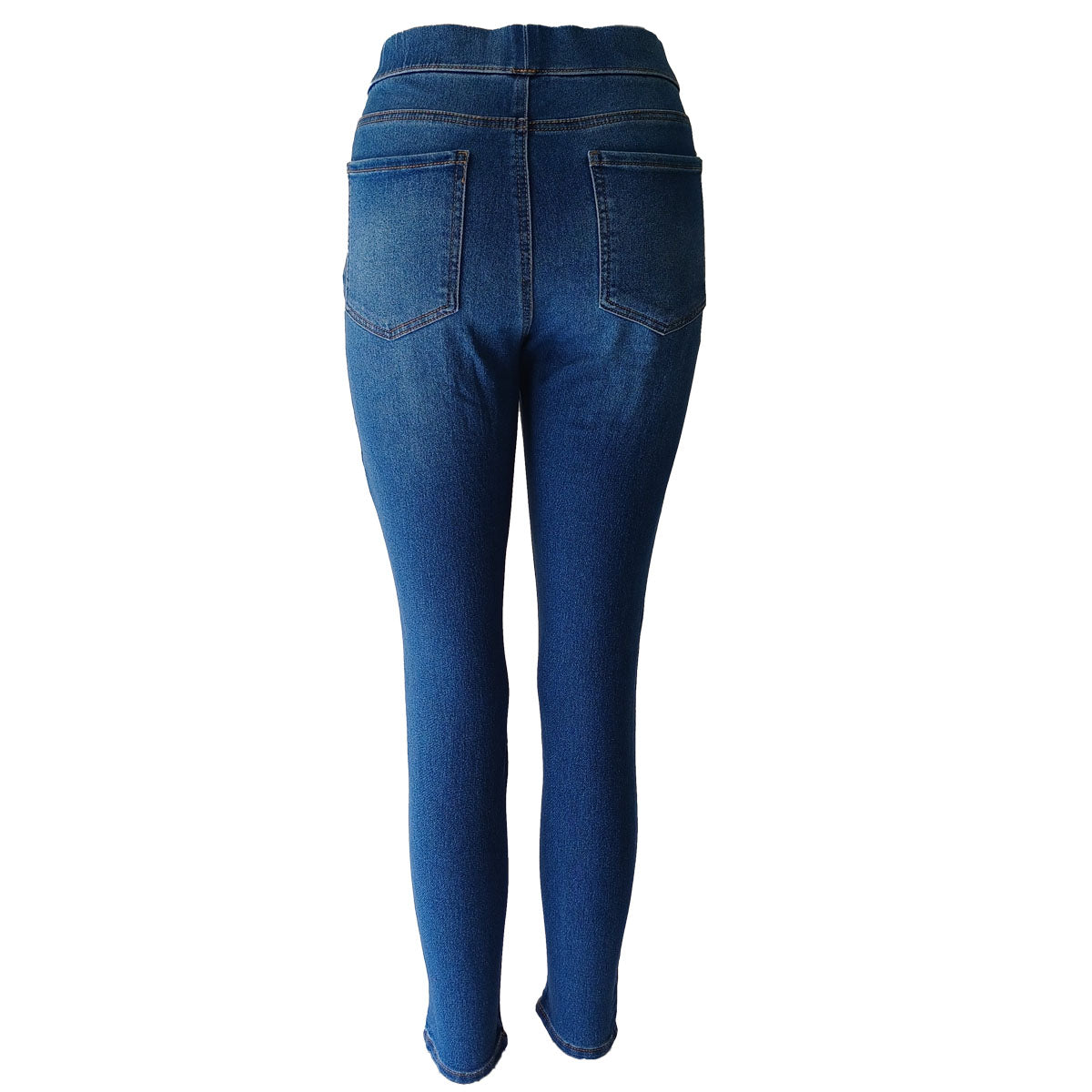 Blue Denim stretch pull-on jeans